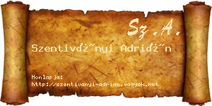 Szentiványi Adrián névjegykártya