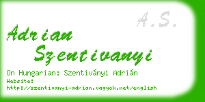 adrian szentivanyi business card